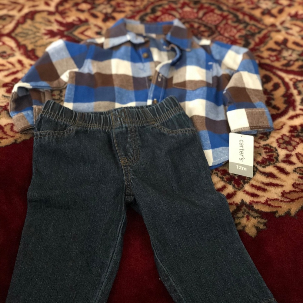 Carters Plaid Set